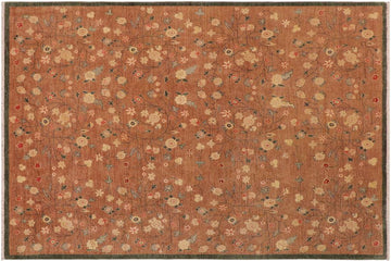 handmade Transitional Kafkaz Chobi Ziegler Lt. Brown Rust Hand Knotted RECTANGLE 100% WOOL area rug 9 x 12